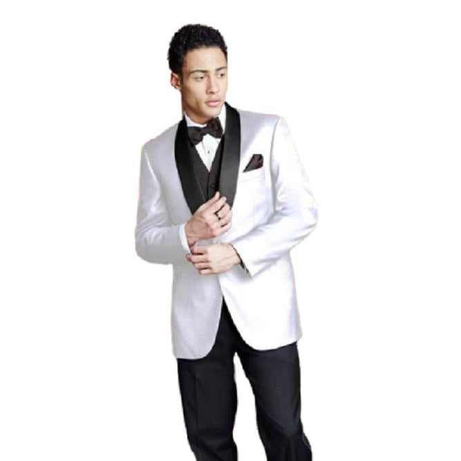 The "Bradford" White Elegance Tuxedo Jacket