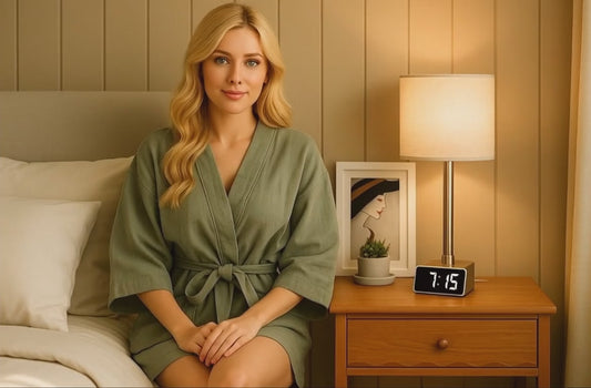 Multi-Function Table Lamp for Bedroom - USB Ports, Alarm Clock & Soft Lighting