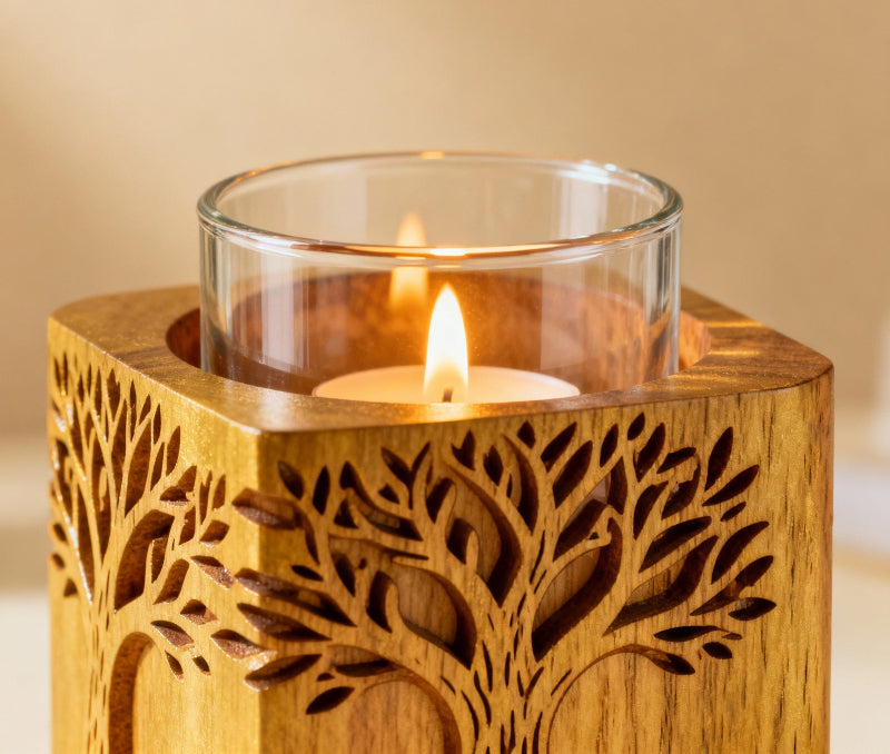 Cherry Wood Hurricane - Tree of Life