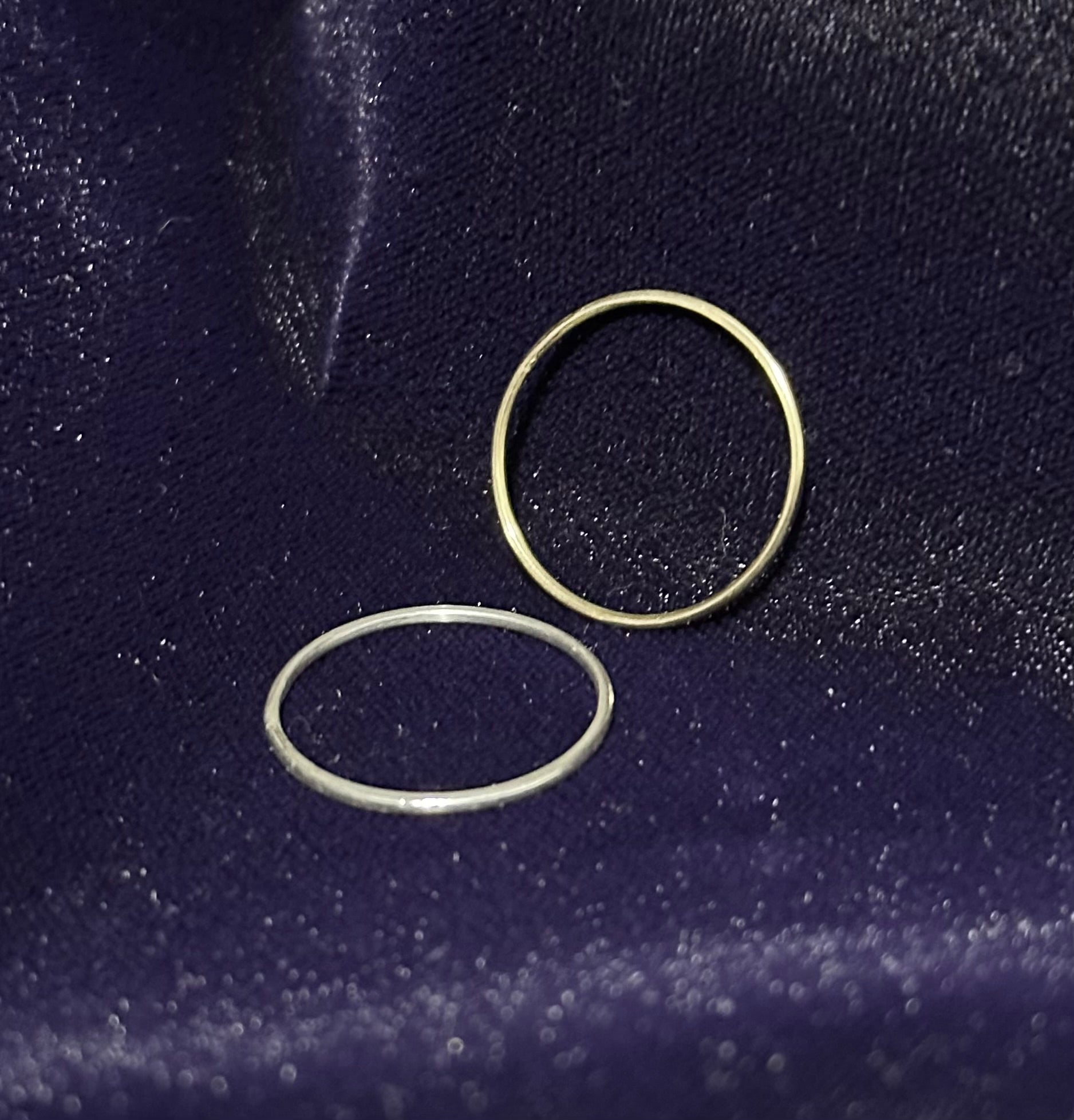 Masterwork Artisan Trio gold and silver ring set.