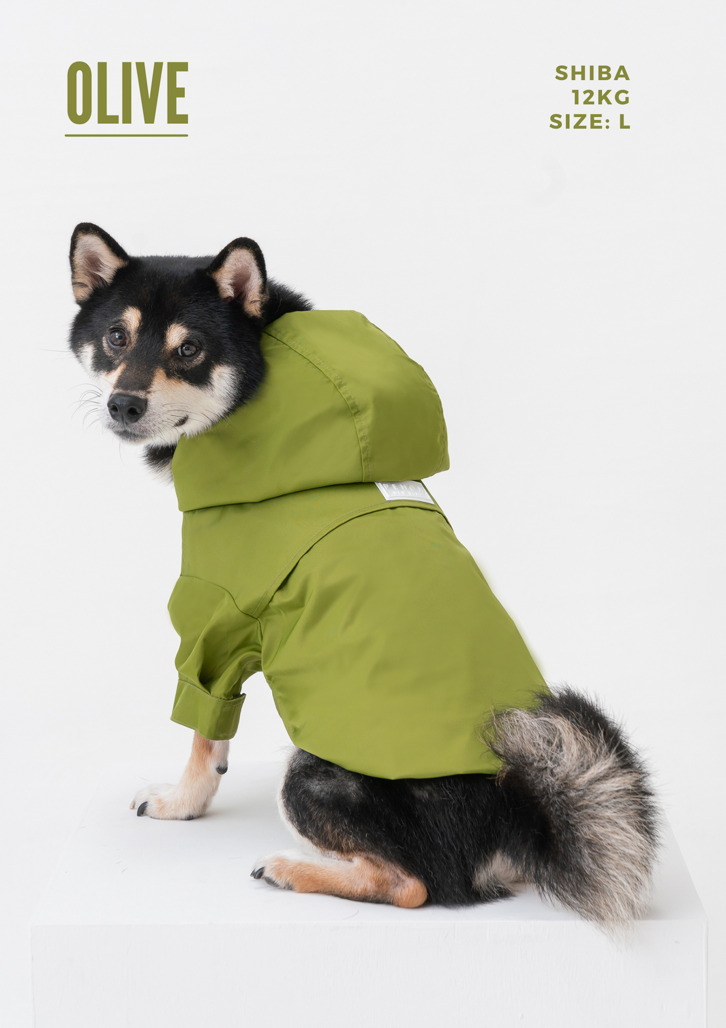 "Tribeca Adjustable Velcro Dog Raincoat - Egg Yolk | Waterproof"
