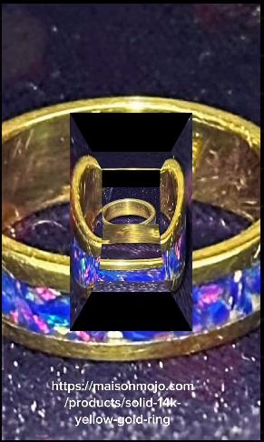The "Masterwork" 5.8g Solid 14K Gold & Blue Opal Band (Size 11) video