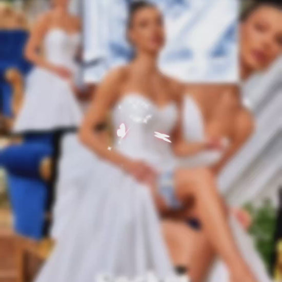 Woman in a white lace wedding dress video