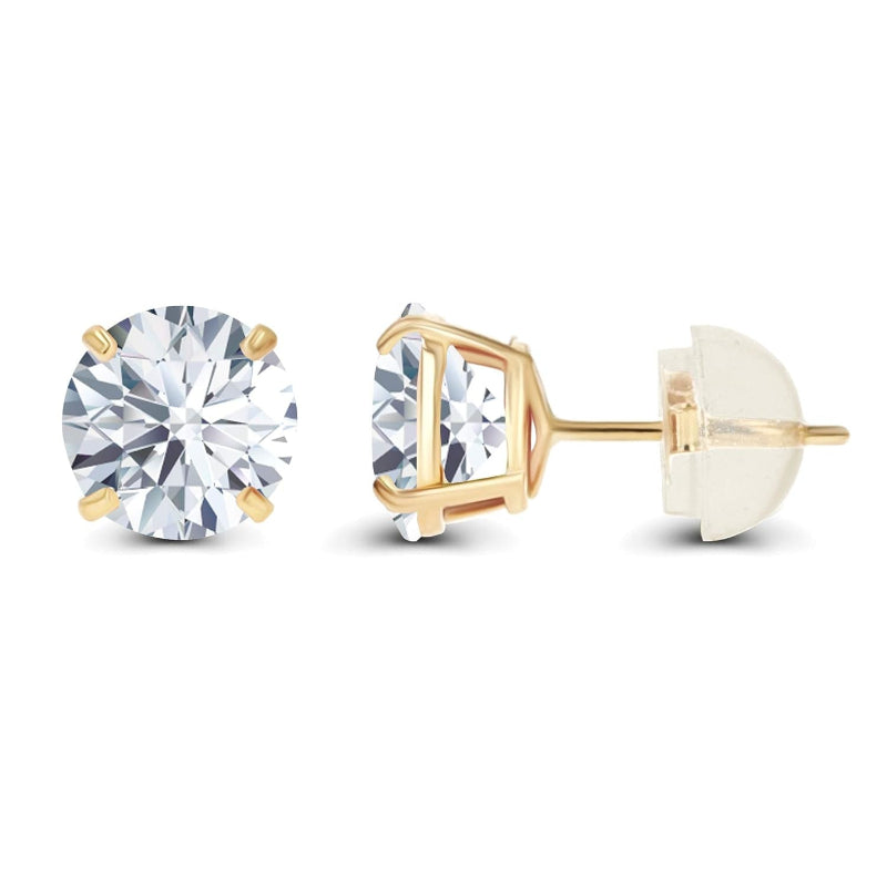 Pure Light 1.50 ctw AGI Certified Diamond Stud Earrings in 14K Gold